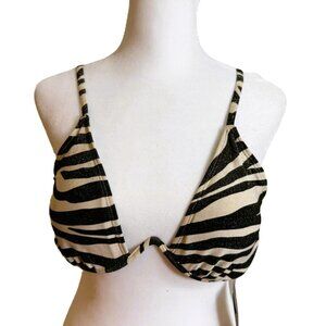 No Boundaries Fashion Zebra Bra Bikini Top size M NWT